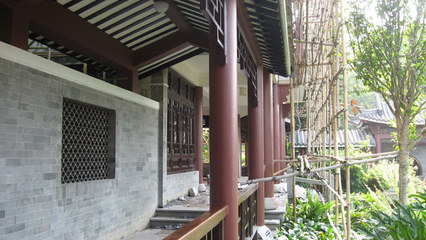 东莞人民公园古建筑楼涂料装饰工程-东莞涂料装饰工程
